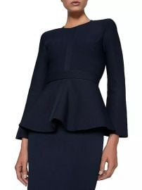 Shop Scanlan Theodore Crepe Knit Ruffle Jacket at Saks Fifth Avenue